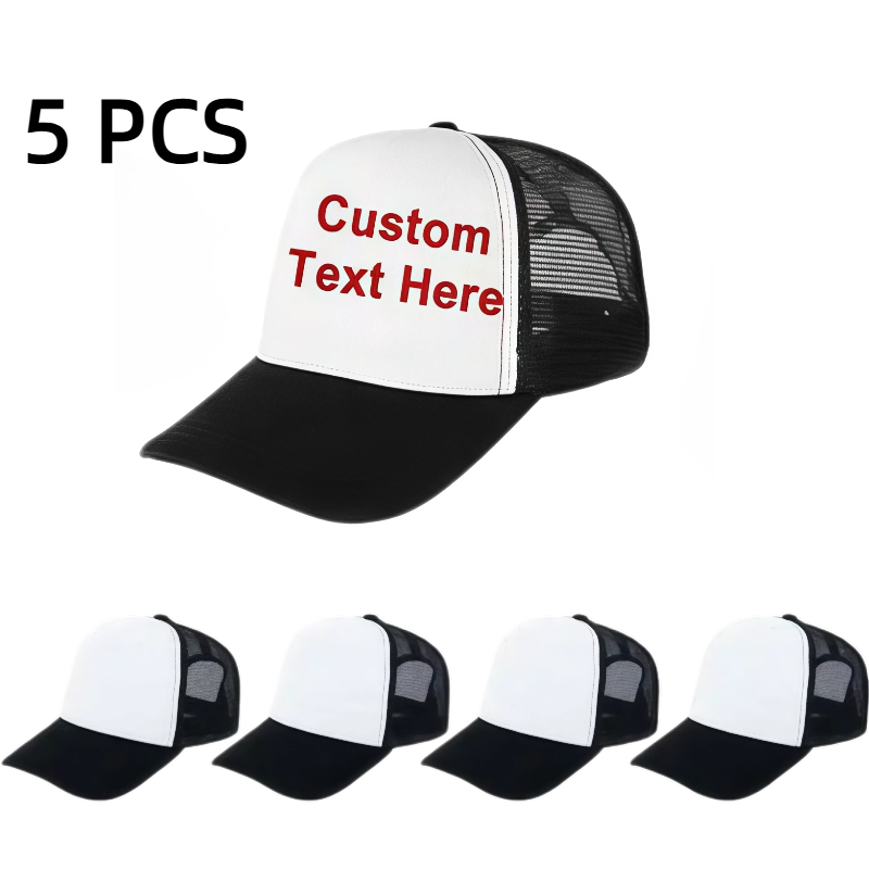 Hat Sublimation Blank - 5 قطع من قبعات التراكر الشبكية