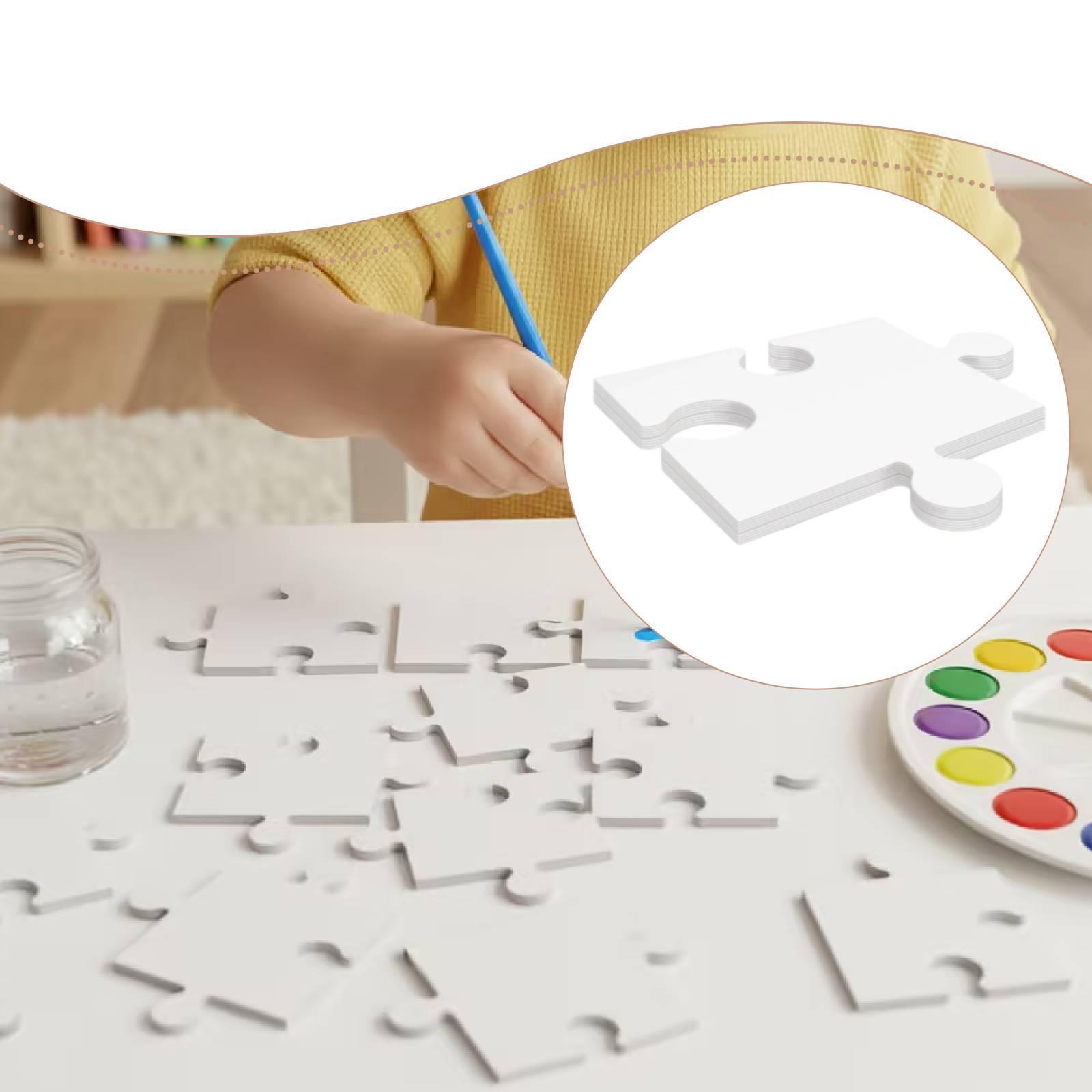 24 قطعة من ألواح الألغاز الفار - مراجعة Puzzle Blank White وسعره