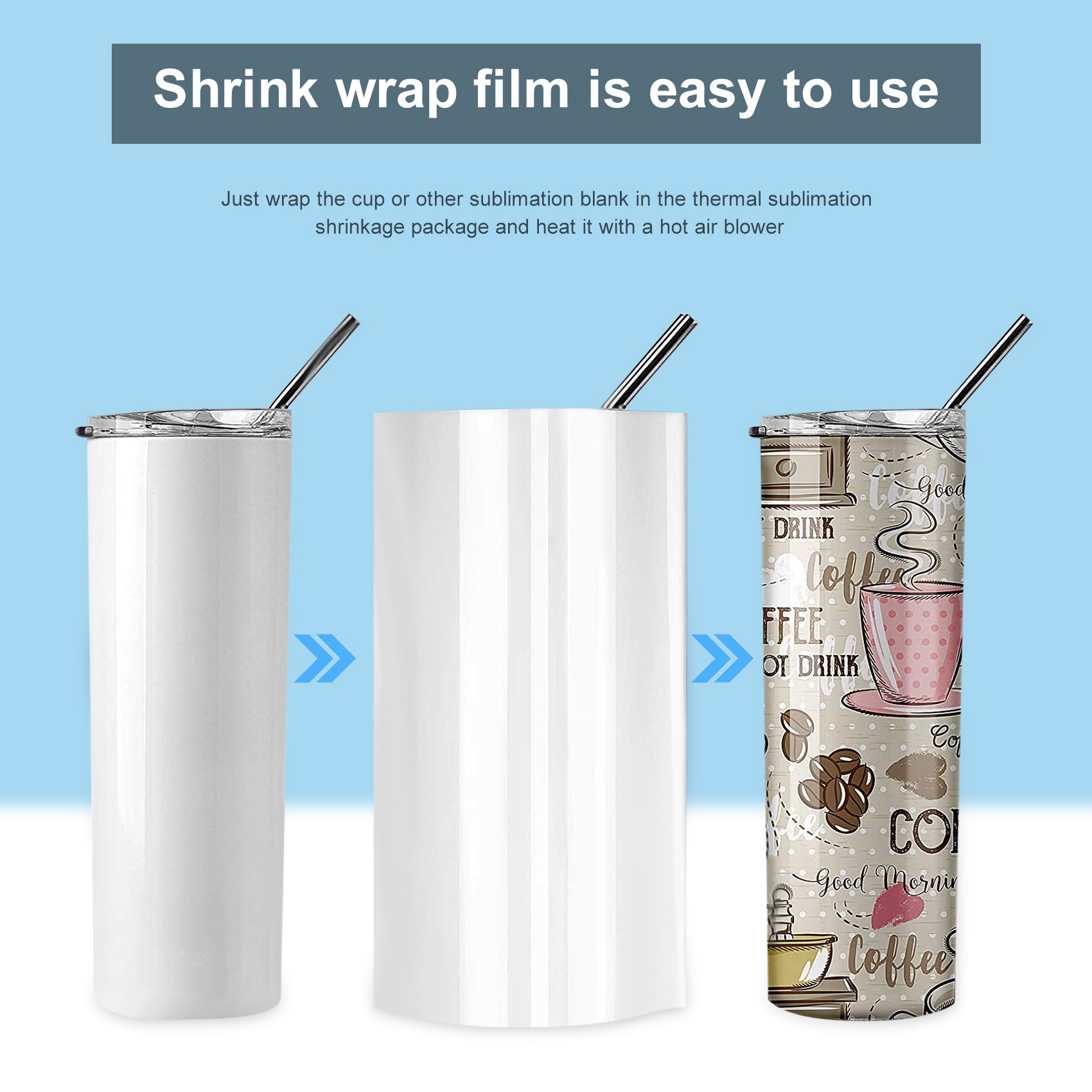 ABHI-30 قطعة من أكياس التغليف  - مراجعة Sublimation Mug White وسعره
